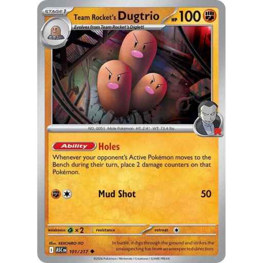 ME: Ascended Heroes - 101/217 - Team Rocket's Dugtrio