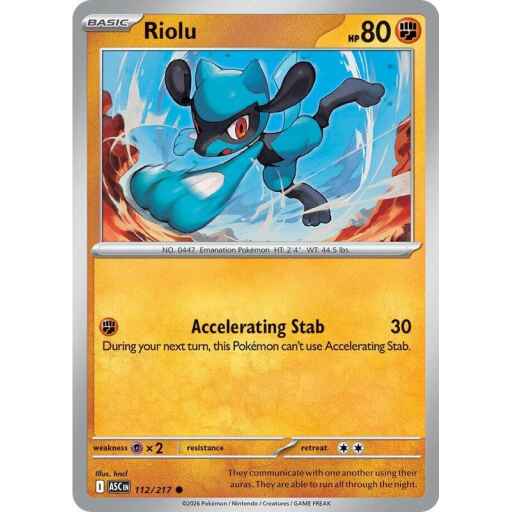 ME: Ascended Heroes - 112/217 - Riolu