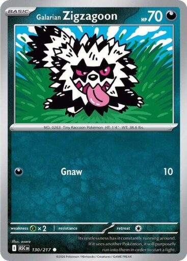 ME: Ascended Heroes - 130/217 - Galarian Zigzagoon