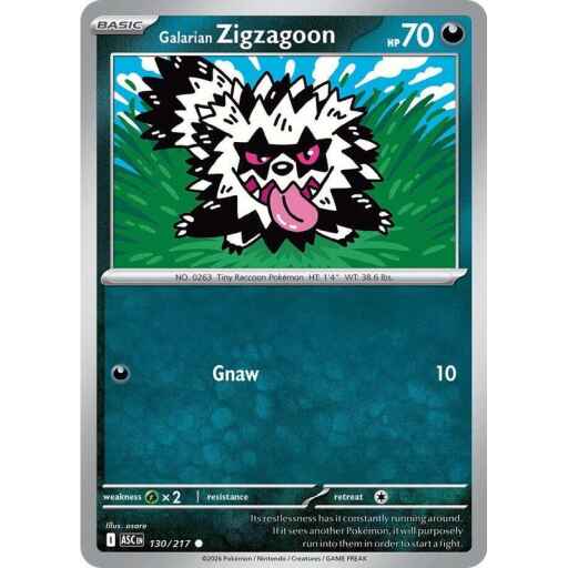 ME: Ascended Heroes - 130/217 - Galarian Zigzagoon