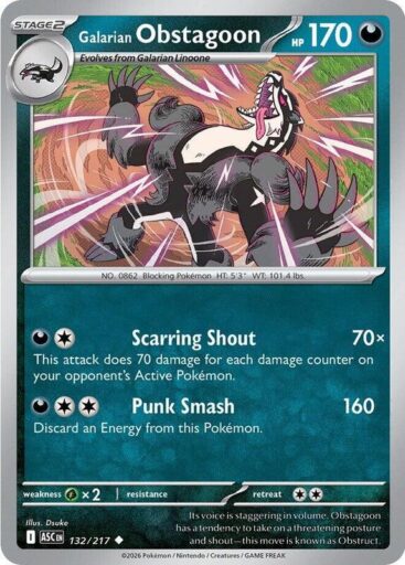 ME: Ascended Heroes - 132/217 - Galarian Obstagoon