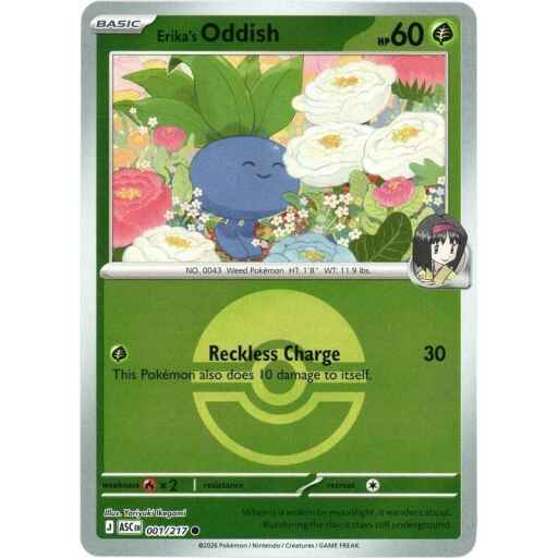 ME: Ascended Heroes - 001/217 - Erika's Oddish (Poke Ball)