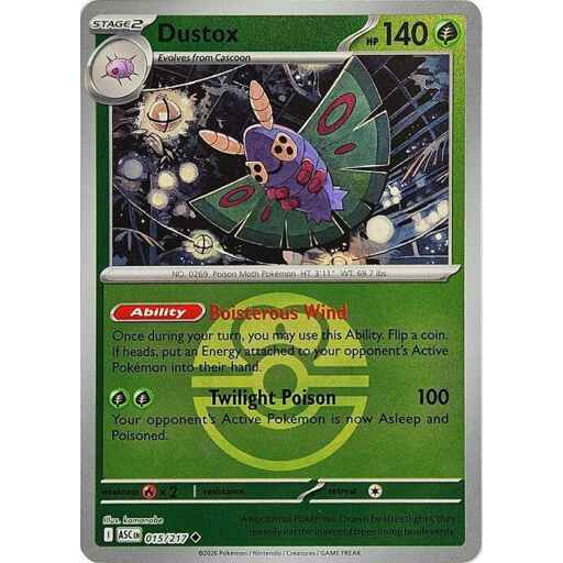 ME: Ascended Heroes - 015/217 - Dustox - 015/217 (Love Ball) - Reverse Holo