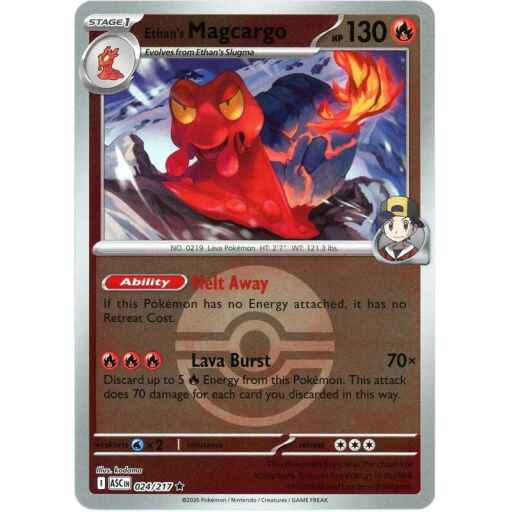 ME: Ascended Heroes - 024/217 - Ethan's Magcargo - 024/217 (Poke Ball) - Reverse Holo