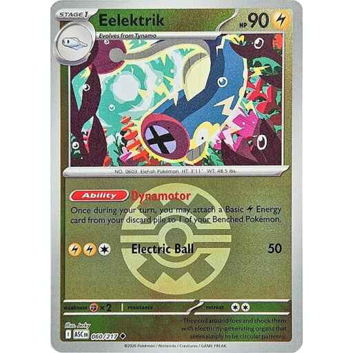 ME: Ascended Heroes - 060/217 - Eelektrik (Quick Ball) - Reverse Holo