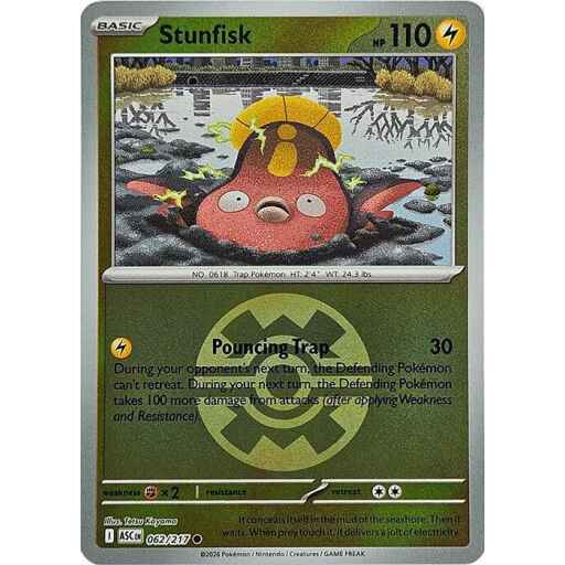 ME: Ascended Heroes - 062/217 - Stunfisk (Quick Ball) - Reverse Holo