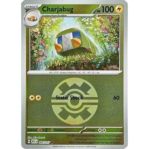 ME: Ascended Heroes - 065/217 - Charjabug (Quick Ball) - Reverse Holo