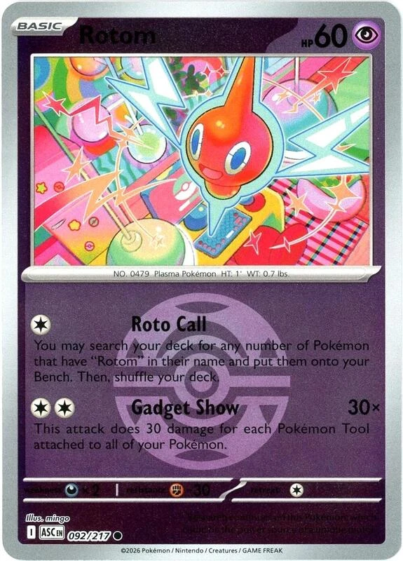 ME: Ascended Heroes - 092/217 - Rotom (Dusk Ball) - Reverse Holo