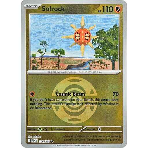 ME: Ascended Heroes - 106/217 - Solrock (Dusk Ball) - Reverse Holo