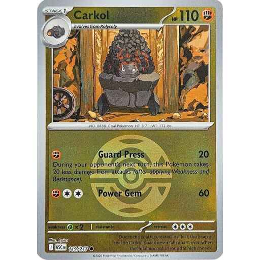 ME: Ascended Heroes - 119/217 - Carkol (Dusk Ball) - Reverse Holo