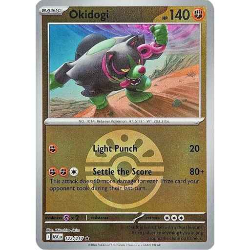 ME: Ascended Heroes - 122/217 - Okidogi (Friend Ball) - Reverse Holo