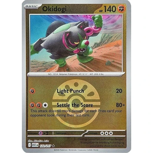 ME: Ascended Heroes - 122/217 - Okidogi (Friend Ball) - Reverse Holo