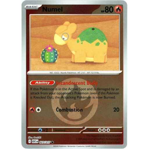 ME: Ascended Heroes - 027/217 - Numel - 027/217 (Energy Symbol Pattern) - Reverse Holo