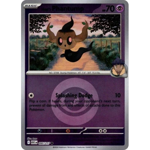 ME: Ascended Heroes - 095/217 - Hop's Phantump (Energy Symbol Pattern) - Reverse Holo