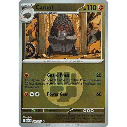 ME: Ascended Heroes - 119/217 - Carkol (Energy Symbol Pattern) - Reverse Holo