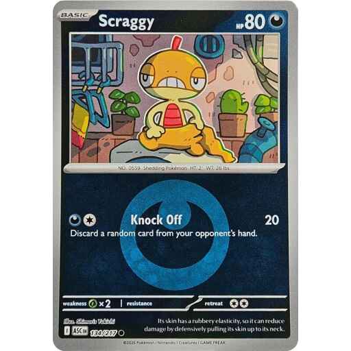 ME: Ascended Heroes - 134/217 - Scraggy (Energy Symbol Pattern) - Reverse Holo
