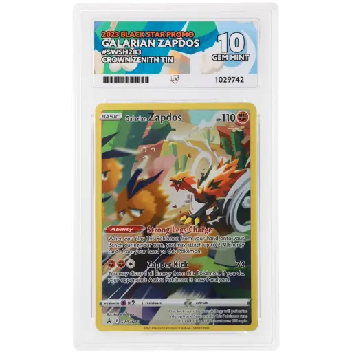 ACE 10 Gem Mint - 2023 Pokemon Black Star Promo Galarian Zapdos #SWSH283