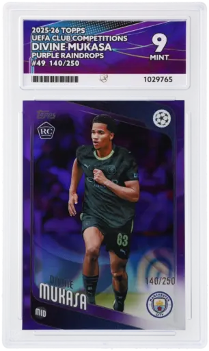 ACE 9 Mint - 2025-26 Topps UEFA Club Competitions Divine Mukasa #49 140/250