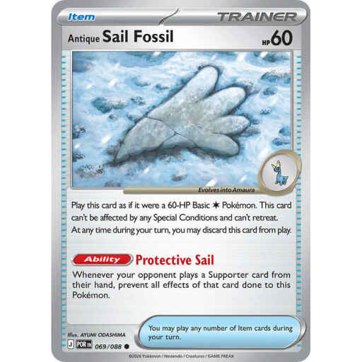 ME03: Perfect Order - 069/088 - Antique Sail Fossil - Reverse Holo