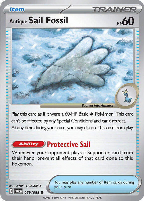 ME03: Perfect Order - 069/088 - Antique Sail Fossil - Reverse Holo