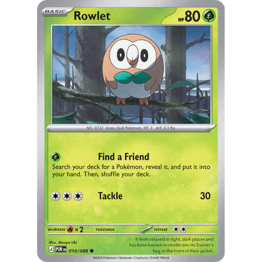 ME03: Perfect Order - 010/088 - Rowlet - Reverse Holo
