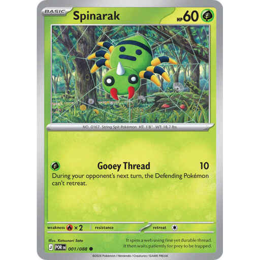ME03: Perfect Order - 001/088 - Spinarak - Reverse Holo