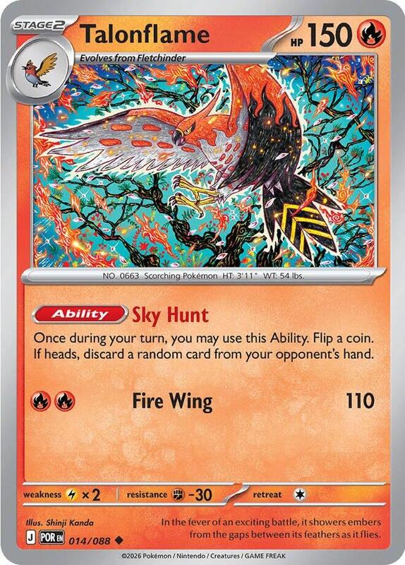 ME03: Perfect Order - 014/088 - Talonflame - Reverse Holo