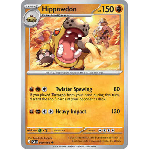 ME03: Perfect Order - 040/088 - Hippowdon - Reverse Holo