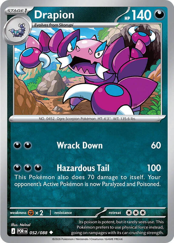ME03: Perfect Order - 052/088 - Drapion - Reverse Holo