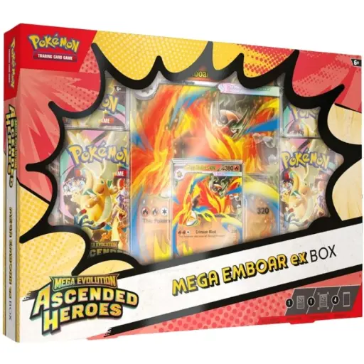 Pokemon Ascended Heroes Mega Emboar ex Box