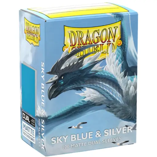 Dragon Shield Standard Matte Dual Sleeves - Sky Blue & Silver