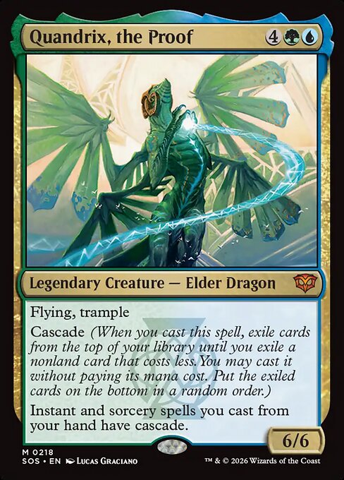 Secrets of Strixhaven - 218 - Quandrix, the Proof - Mythic - UG - Foil (Front)