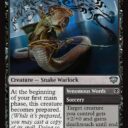 Secrets of Strixhaven - 98 - Scathing Shadelock // Venomous Words - Uncommon - B - Foil (Front)