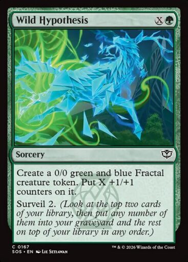 Secrets of Strixhaven - 167 - Wild Hypothesis - Common - G - Foil (Front)