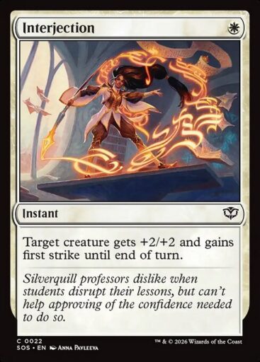 Secrets of Strixhaven - 22 - Interjection - Common - W - Foil (Front)