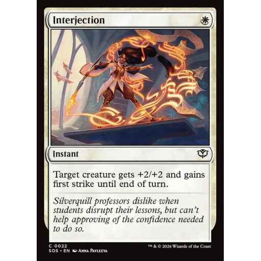 Secrets of Strixhaven - 22 - Interjection - Common - W - Foil (Front)