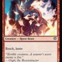 Secrets of Strixhaven - 127 - Rearing Embermare - Common - R - Foil (Front)