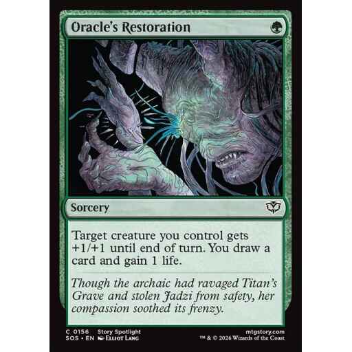 Secrets of Strixhaven - 156 - Oracle's Restoration - Common - G - Foil (Front)