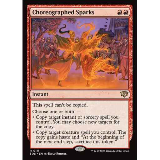 Secrets of Strixhaven - 111 - Choreographed Sparks - Rare - R - Foil (Front)