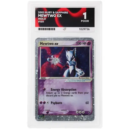 ACE 1 Poor - 2003 Pokemon Ruby & Sapphire Mewtwo Ex #101/109