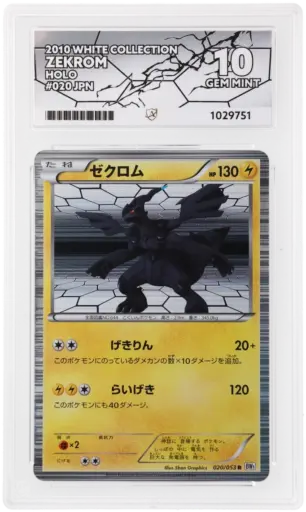 ACE 10 Gem Mint - 2010 Pokemon White Collection Zekrom #020/053