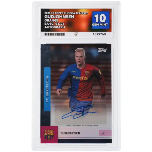 ACE 10 Gem Mint - 2025-26 Topps Chelsea Team Set Gudjohnsen #BA-EG 02/25