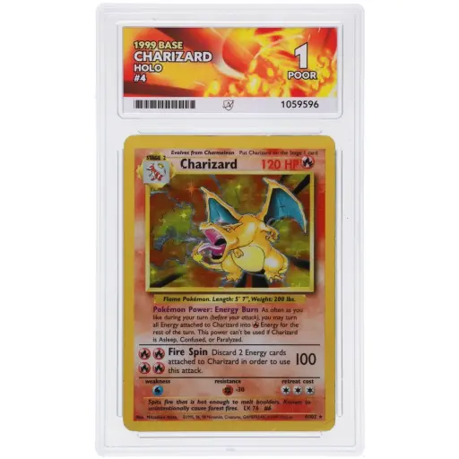 ACE 1 Poor - 1999 Pokemon Base Charizard #4/102