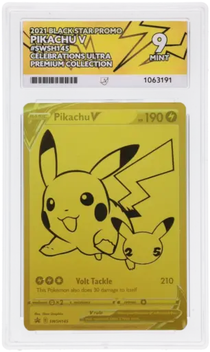 ACE 9 Mint - 2021 Pokemon Black Star Promo Pikachu V #SWSH145