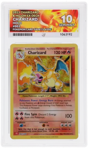 ACE 10 Gem Mint - 2023 Pokemon TCG Classic Charizard Holo #003/034