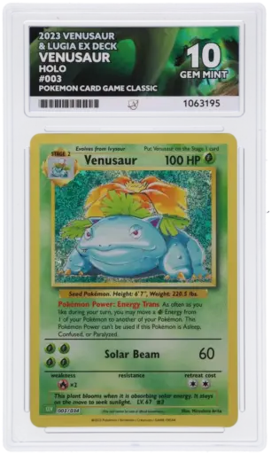 ACE 10 Gem Mint - 2023 Pokemon TCG Classic Venusaur Holo #3