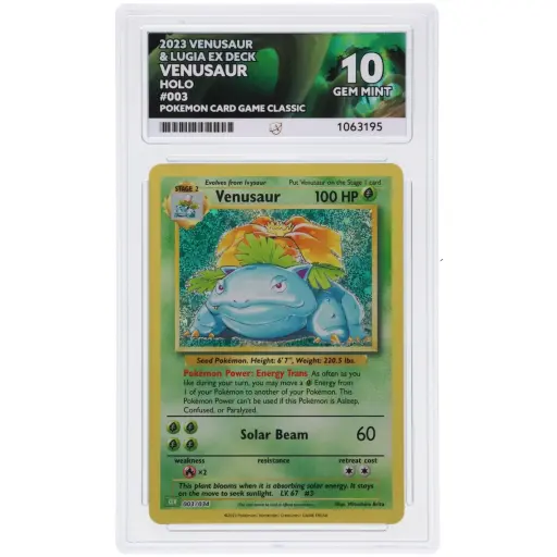 ACE 10 Gem Mint - 2023 Pokemon Venusaur & Lugia Ex Deck Venusaur #003/034