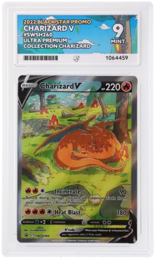 ACE 9 Mint - 2022 Pokemon Black Star Promo Charizard V #SWSH260