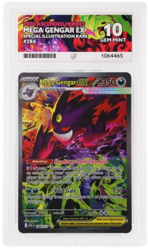 ACE 10 Gem Mint - 2026 Pokemon Ascended Heroes Mega Gengar ex #284