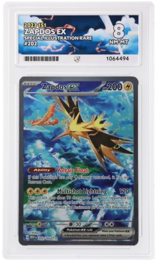 ACE 8 Near Mint-Mint - 2023 Pokemon 151 Zapdos Ex #202/165